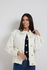 Giacca in denim bianca FEDERICA BI