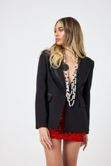 Blazer nero smoking FEDERICA BI