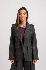 Tailleur gessato grigio FEDERICA BI