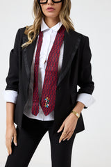 Cravatta in seta bordeaux FEDERICA BI