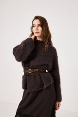 Maglione kid mohair moro FEDERICA BI