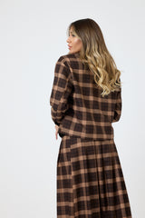 Giacca tartan marrone FEDERICA BI
