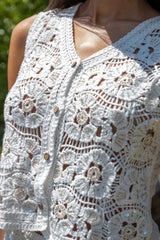 Set crochet gilet e short FEDERICA BI