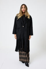Cappotto lungo con frange FEDERICA BI ( due colori )