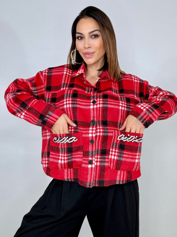 Camicia tartan rossa TEDDY FEDERICA BI