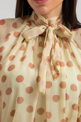 Camicia in chiffon pois FEDERICA BI (piu’ colori)