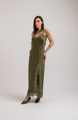 Abito FEDERICA BI slip Dress in viscosa e pizzo