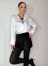 Pantalone in velluto e paillettes FEDERICA BI