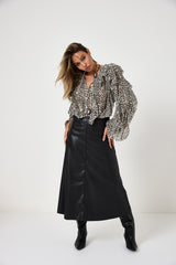 Camicia in chiffon rouge FEDERICA BI