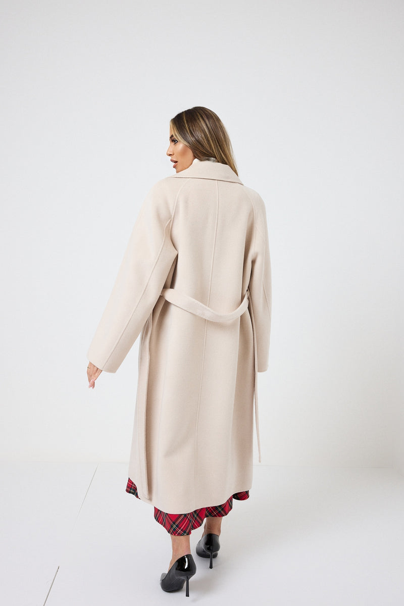 Cappotto beige cachemire e lana FEDERICA BI