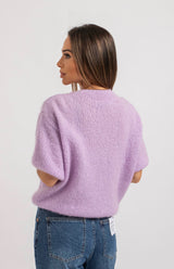 Maglia in mohair colletto gioiello (due colori)