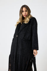 Cappotto lungo con frange FEDERICA BI ( due colori )