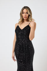 Abito nero in paillettes FEDERICA BI