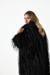 Ecopelliccia nera FEDERICA BI