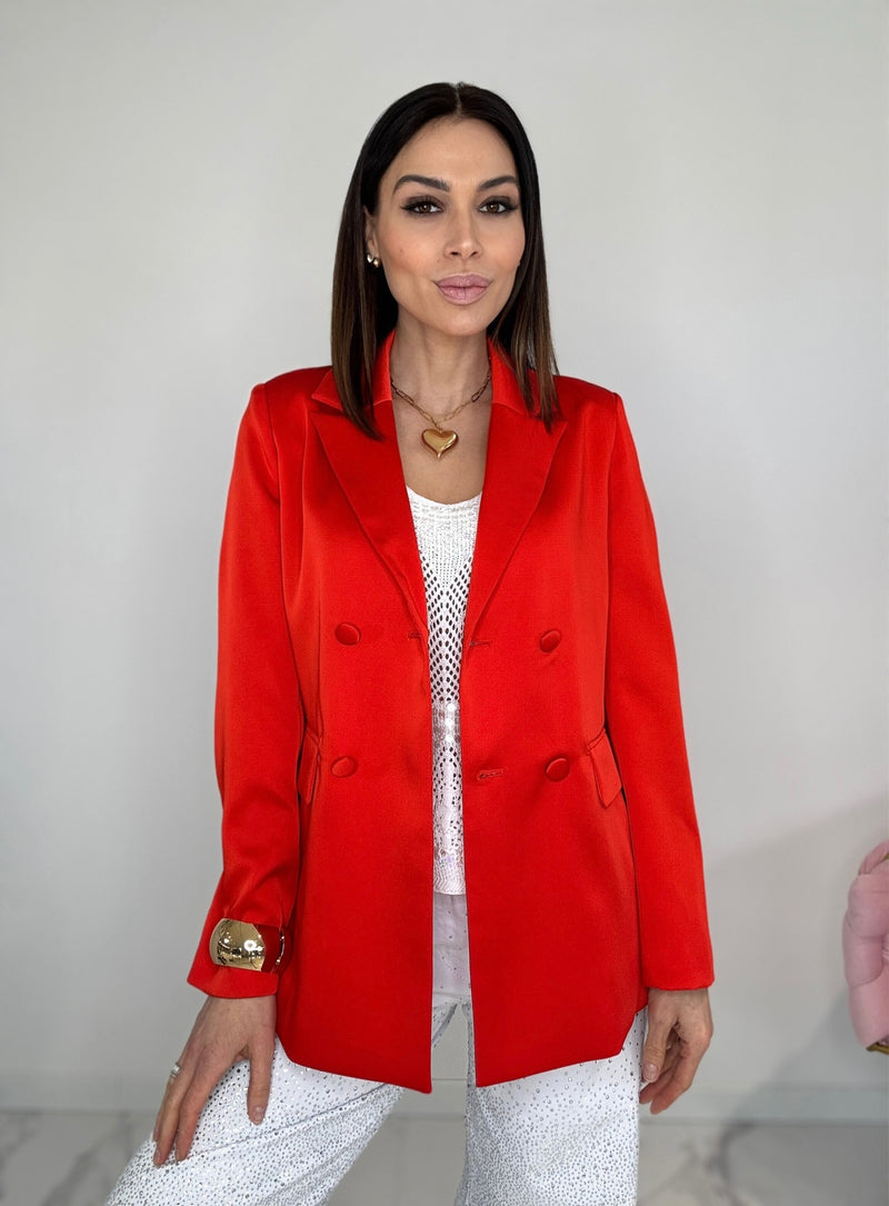 Blazer in raso doppiopetto FEDERICA BI ( più colori )