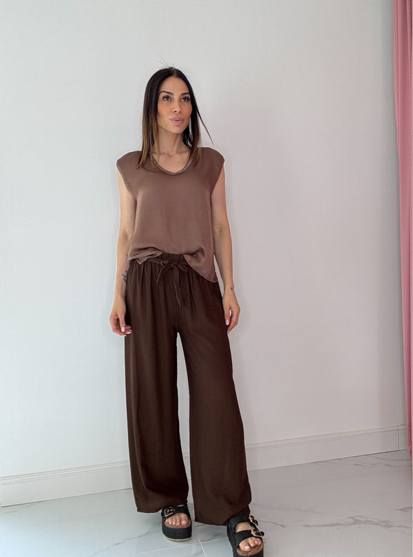 Pantalone in viscosa FEDERICA BI ( due colori )