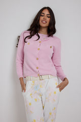 Cardigan rosa in viscosa FEDERICA BI