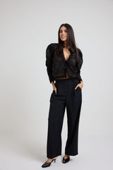 Pantalone nero in cadi FEDERICA BI