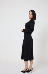 Abito nero colletto gioiello FEDERICA BI