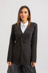 Blazer nero doppiopetto FEDERICA BI