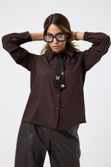 Camicia con cravatta con spille FEDERICA BI ( più colori )