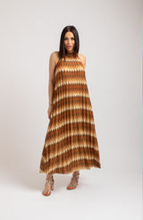 Abito lurex LAVINIA bronzo BY FEDERICA BI