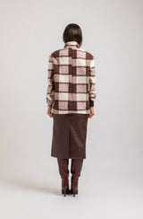 Giacca in simil lana cotta tartan FEDERICA BI