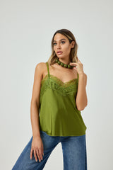 Top in raso e pizzo FEDERICA BI