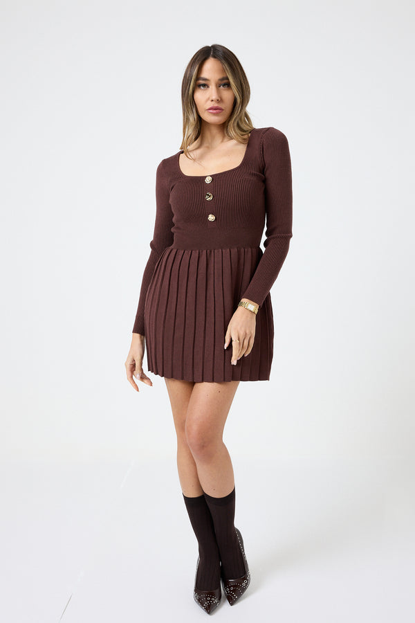 Abito corto bottoni oro FEDERICA BI ( più colori )