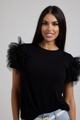 Maglia EMY viscosa e tulle FEDERICA BI (piu’ colori)