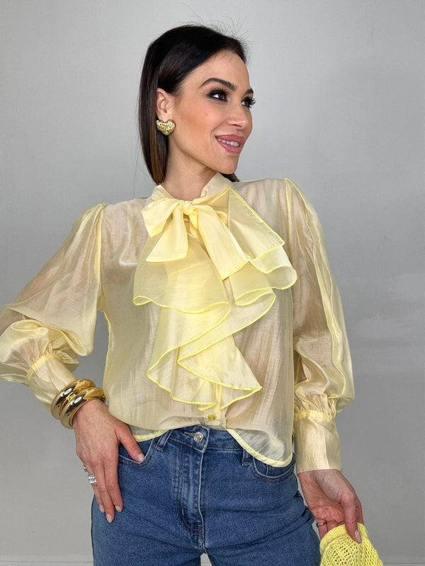 Camicia rouge giallo pastello FEDERICA BI