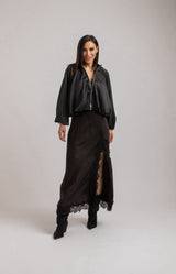 Giacchina FEDERICA BI in raso nero