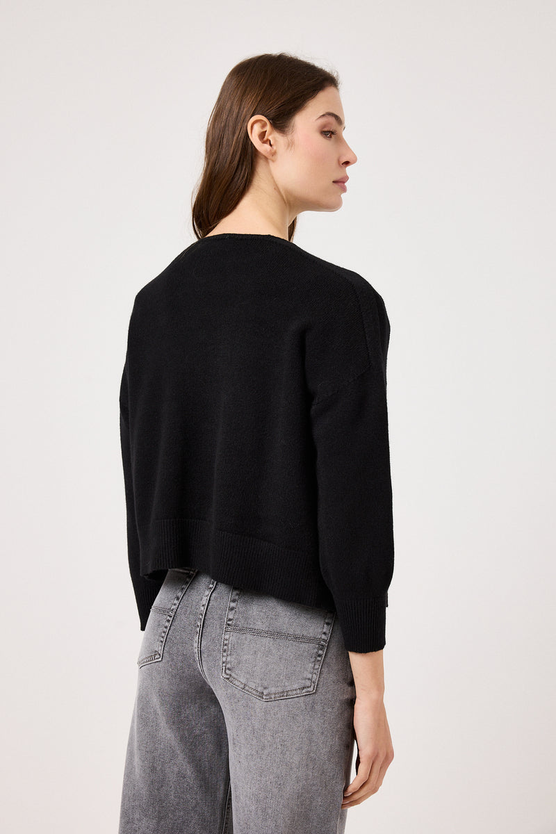 Cardigan nero FEDERICA BI
