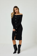 Abito bottoni gioiello FEDERICA BI ( due colori )