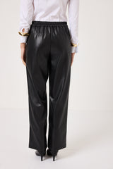 Pantalone nero in ecopelle FEDERICA BI