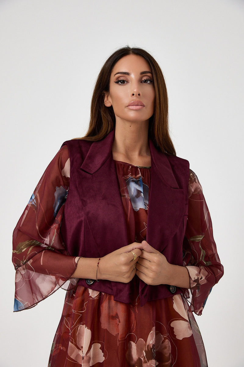 Abito in chiffon fantasia FEDERICA BI