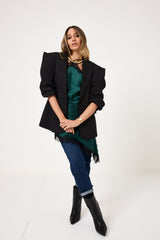 Blazer nero spallina FEDERICA BI