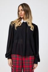 Camicia nera in chiffon FEDERICA BI