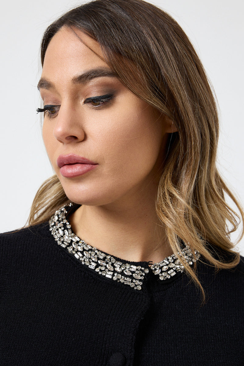 Cardigan collo gioiello FEDERICA BI ( due colori )