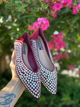 Ballerina in velluto bordeaux FEDERICA BI