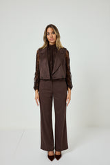 Pantalone moro in ecosuede FEDERICA BI
