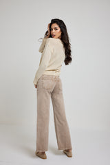 Denim jeans beige FEDERICA BI