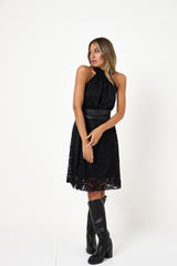 Abito nero in pizzo FEDERICA BI