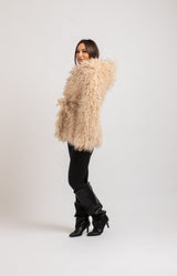 Ecopelliccia beige FEDERICA BI
