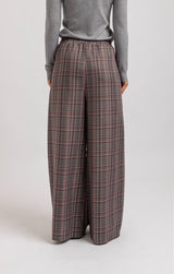 Pantalone grigio tartan FEDERICA BI