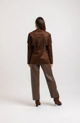 Giacca suede frange FEDERICA BI