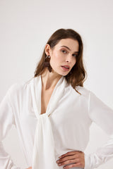 Camicia bianca in chiffon FEDERICA BI