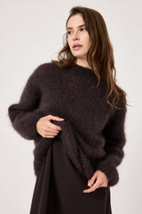 Maglione kid mohair moro FEDERICA BI