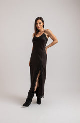 Abito FEDERICA BI slip dress in viscosa e pizzo