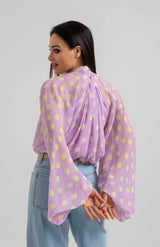 Camicia in chiffon pois FEDERICA BI (piu’ colori)